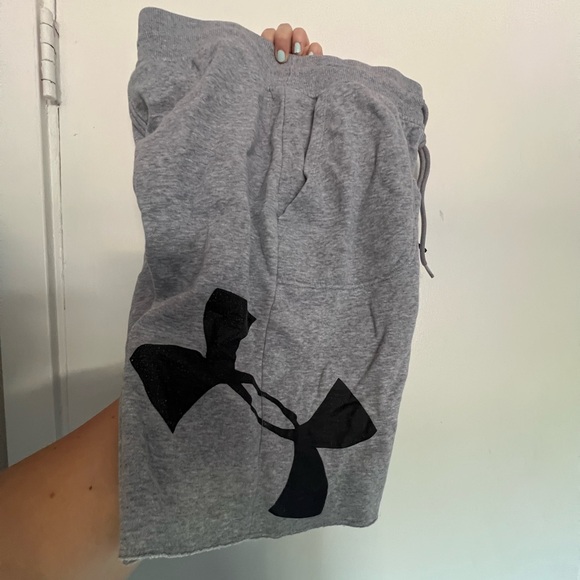 Men’s Grey under armour sweat shorts - Picture 2 of 4